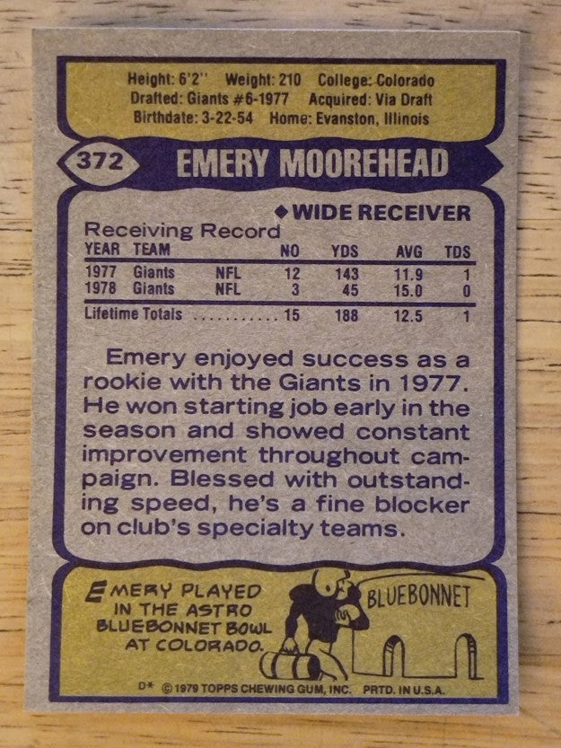 1979 Topps #372 Emery Moorehead (NM)