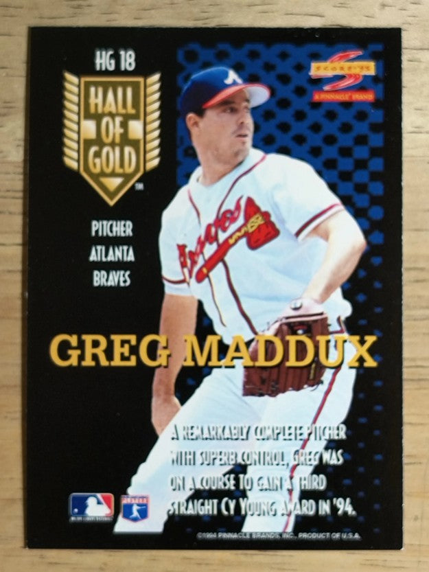 1995 Score Hall of Gold #HG18 Greg Maddux