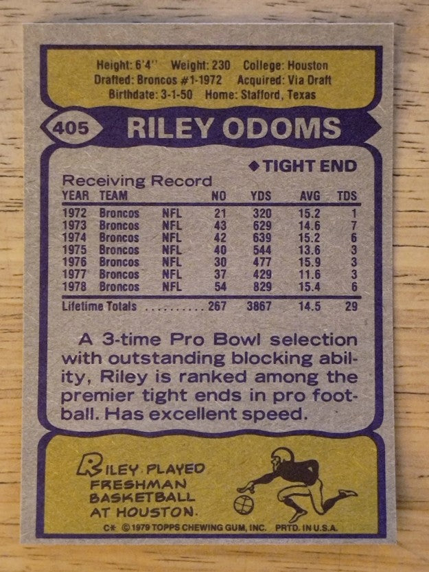 1979 Topps #405 Riley Odoms (NM)
