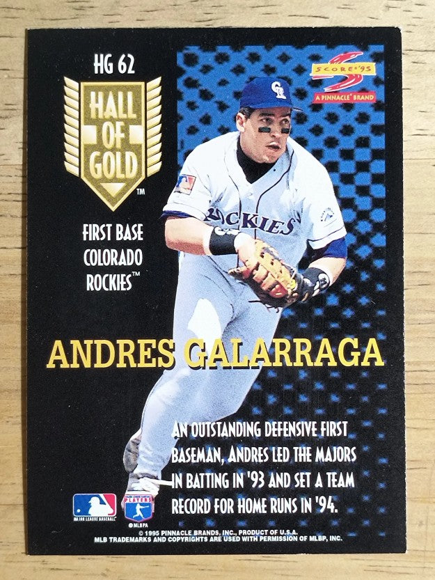 1995 Score Hall of Gold #HG62 Andres Galarraga
