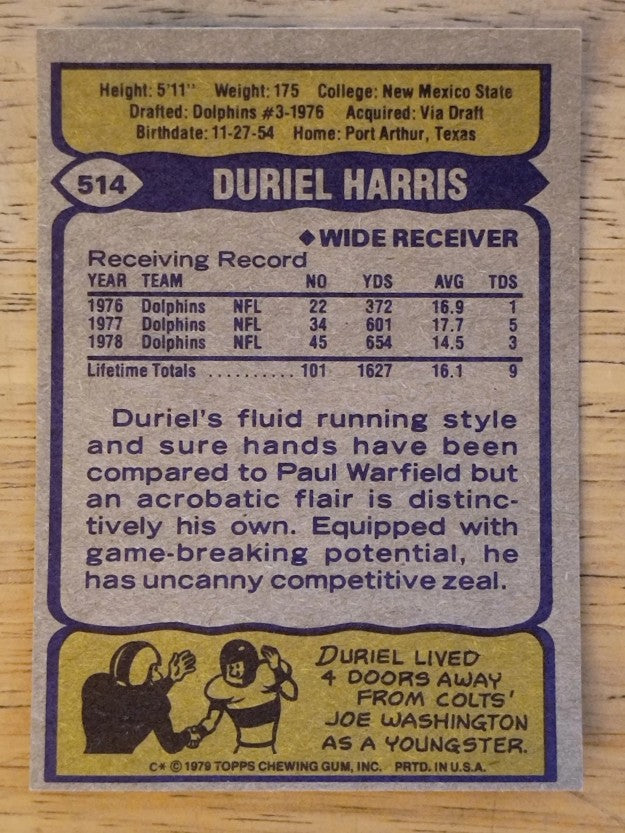 1979 Topps #514 Duriel Harris (EXMT)