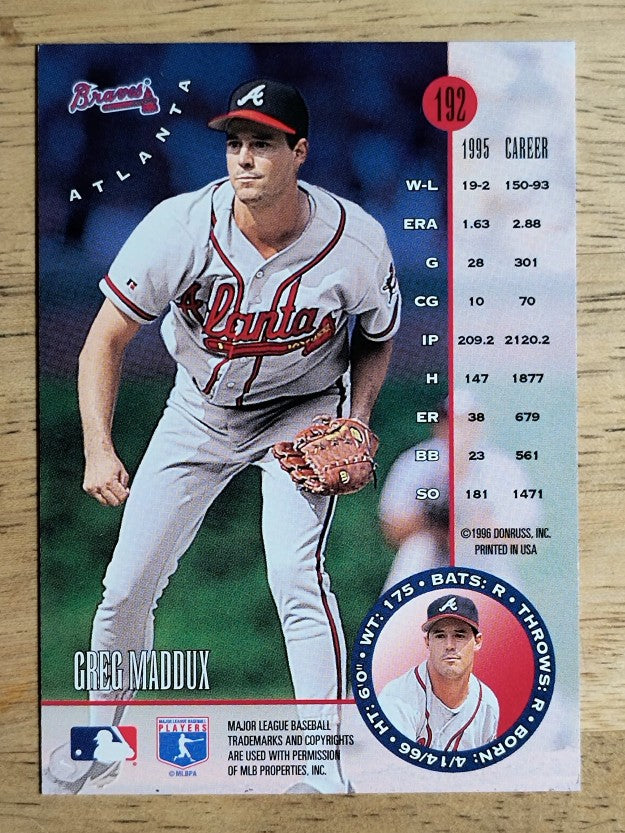 1996 Leaf #192 Greg Maddux