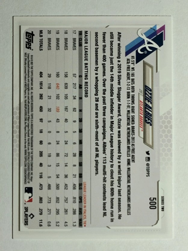 2021 Topps #500 Ozzie Albies
