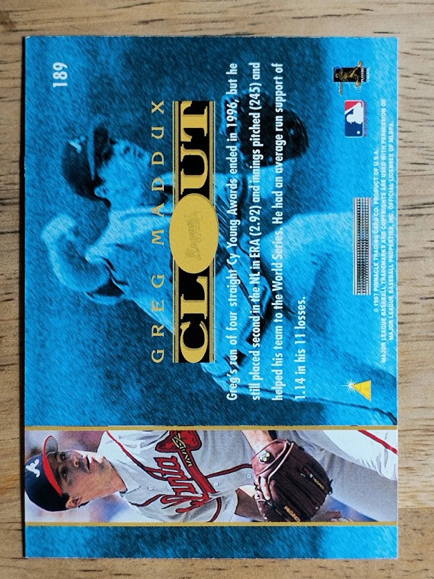 1997 Pinnacle #189 Greg Maddux