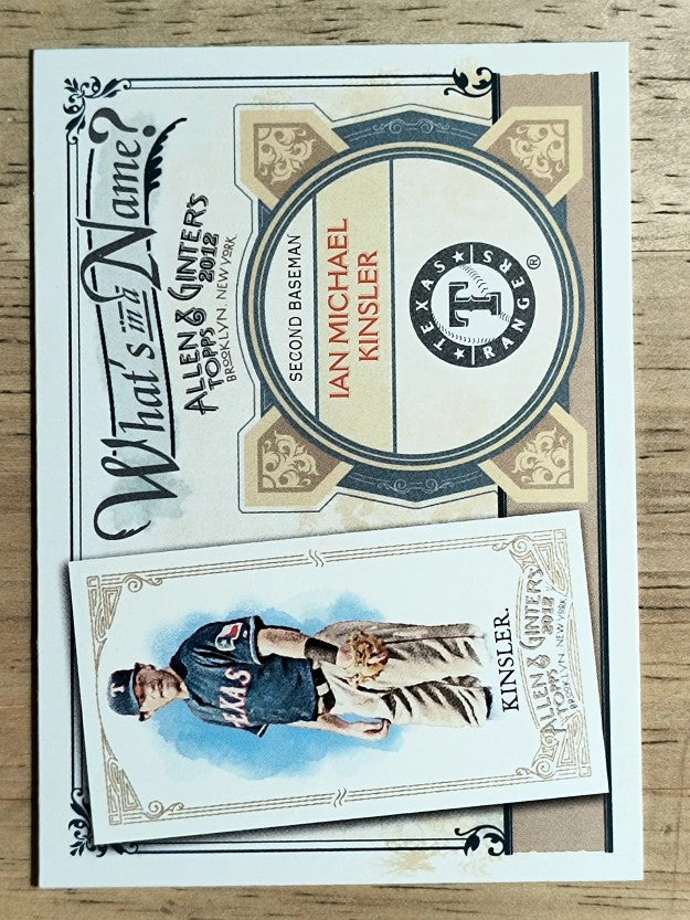 2012 Topps Allen and Ginter What's in a Name #WIN24 Ian Michael Kinsler