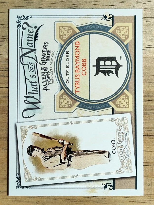 2012 Topps Allen and Ginter What's in a Name #WIN82 Tyrus Raymond Cobb