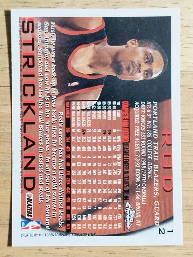 1996-97 Topps Chrome #12 Rod Strickland