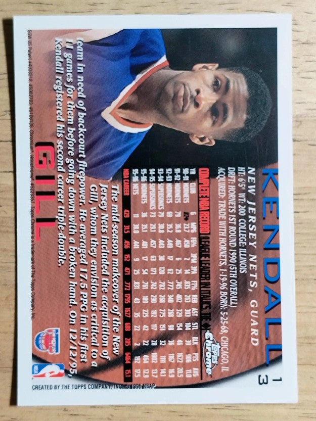 1996-97 Topps Chrome #13 Kendall Gill