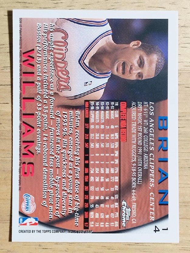 1996-97 Topps Chrome #14 Brian Williams