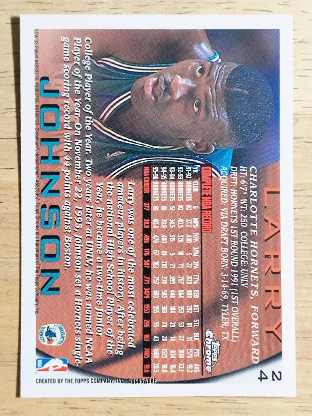 1996-97 Topps Chrome #24 Larry Johnson