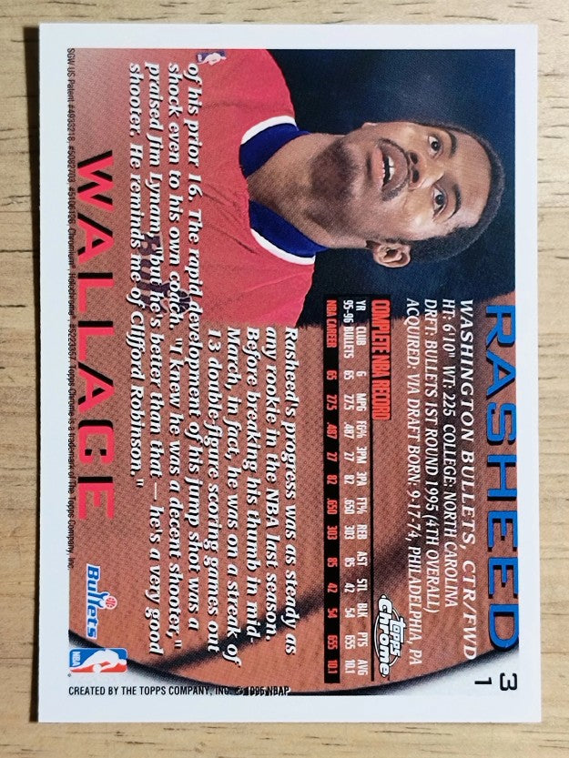 1996-97 Topps Chrome #31 Rasheed Wallace