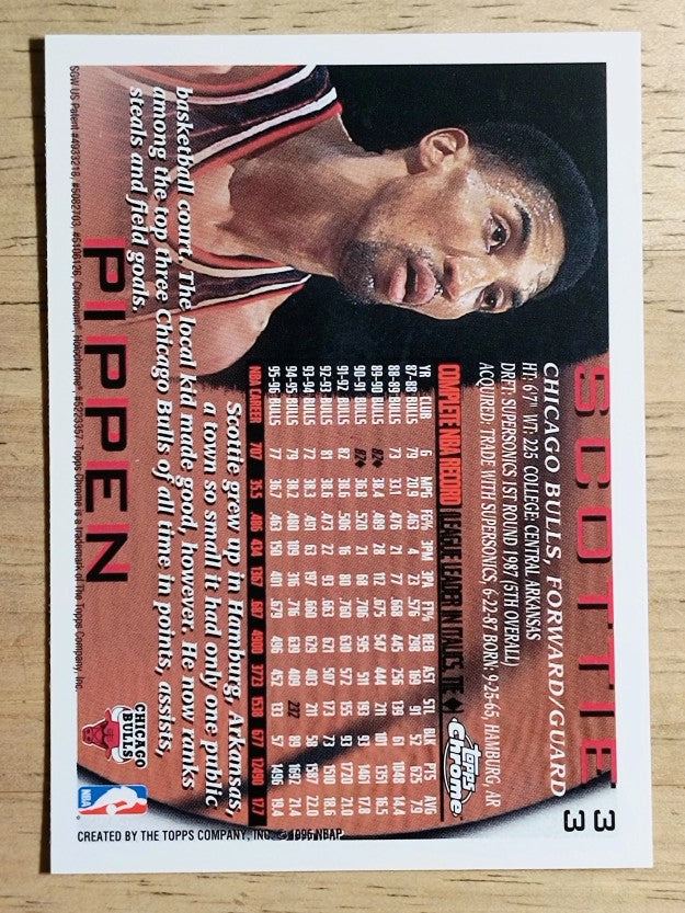 1996-97 Topps Chrome #33 Scottie Pippen