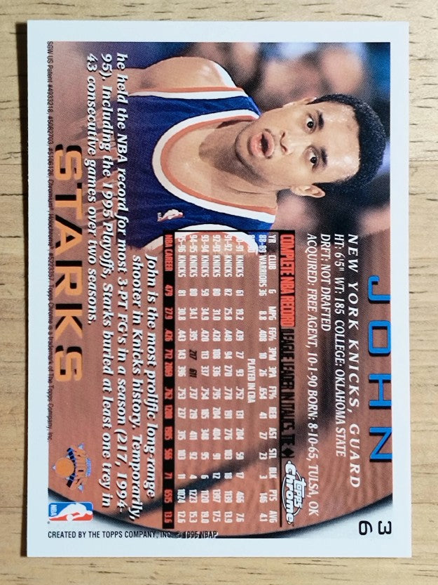 1996-97 Topps Chrome #36 John Starks