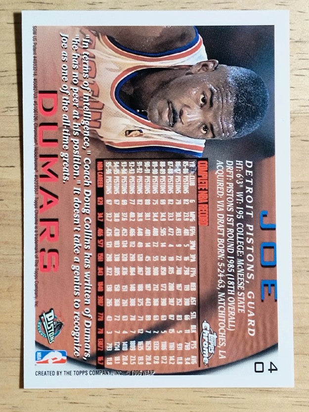 1996-97 Topps Chrome #40 Joe Dumars