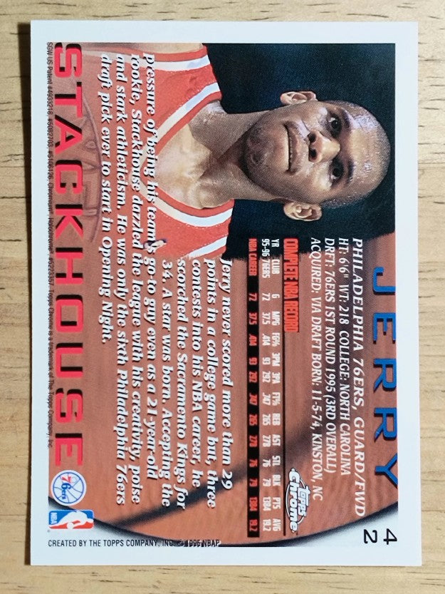 1996-97 Topps Chrome #42 Jerry Stackhouse