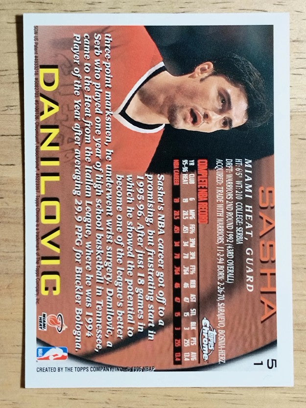 1996-97 Topps Chrome #51 Sasha Danilovic