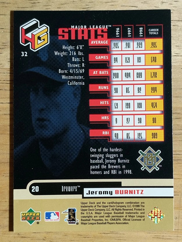 1999 Upper Deck HoloGrFX AuSOME #32 Jeromy Burnitz