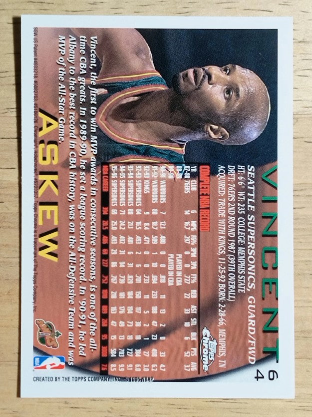 1996-97 Topps Chrome #64 Vincent Askew