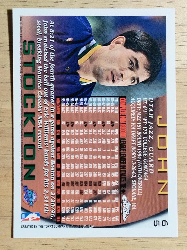 1996-97 Topps Chrome #65 John Stockton