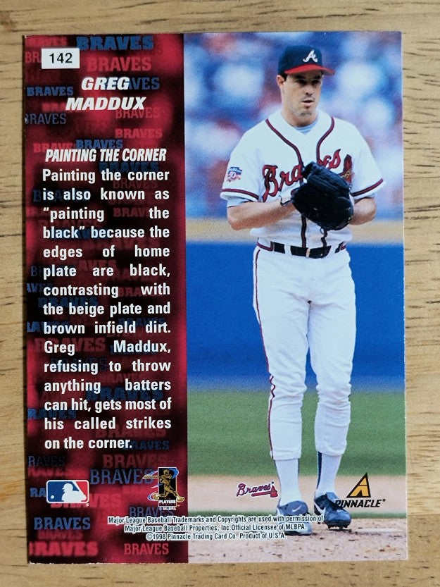 1998 Pinnacle Inside #142 Greg Maddux IT