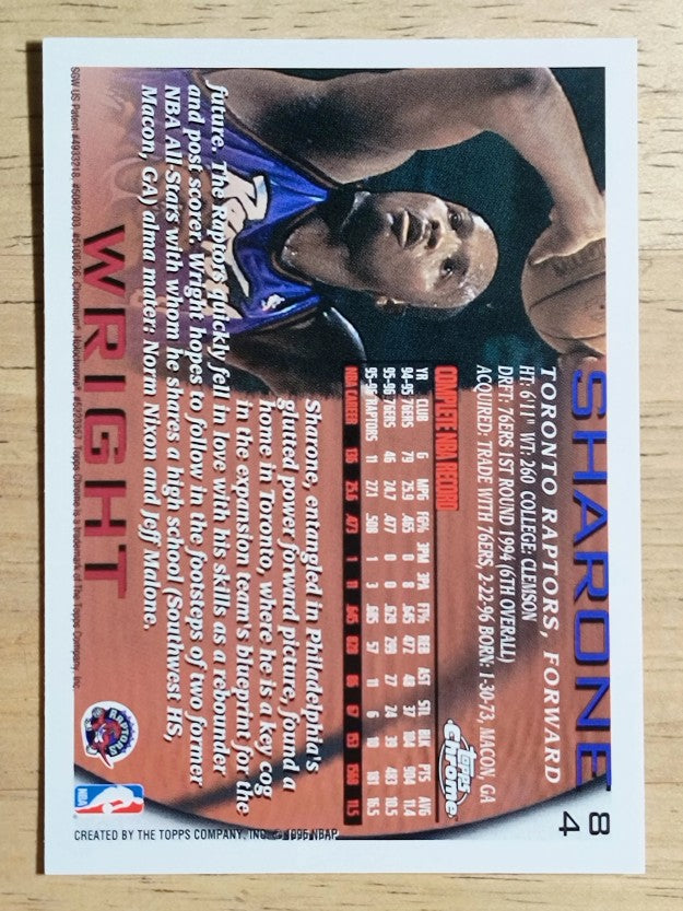 1996-97 Topps Chrome #84 Sharone Wright