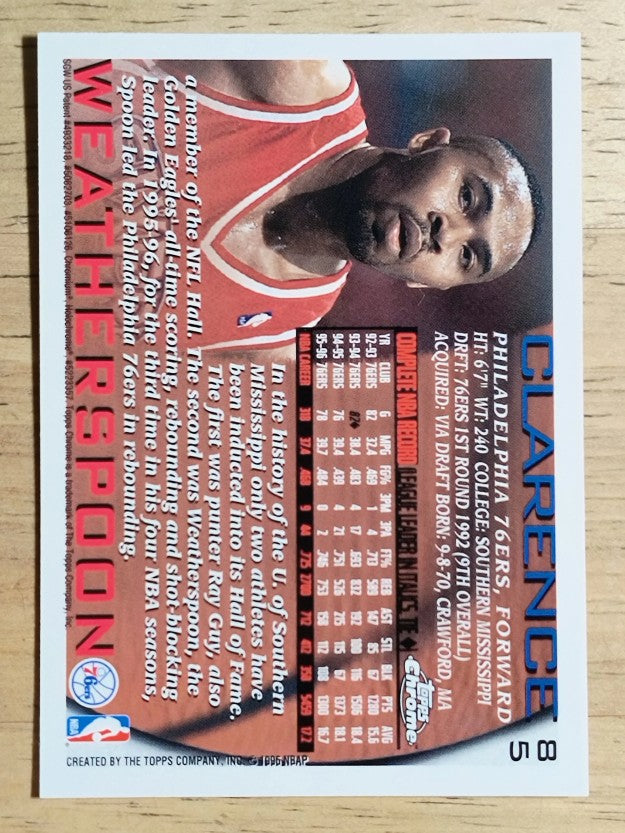 1996-97 Topps Chrome #85 Clarence Weatherspoon