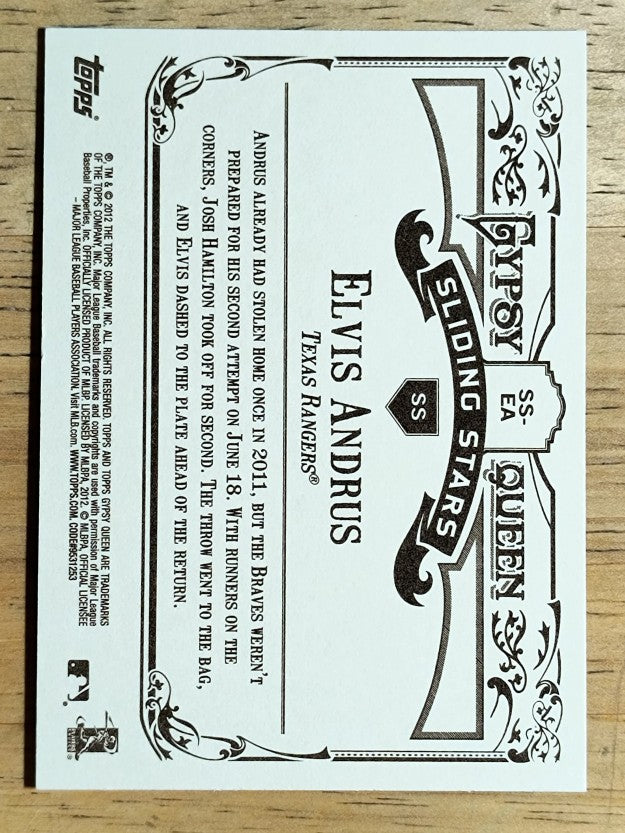 2012 Topps Gypsy Queen Sliding Stars #EA Elvis Andrus