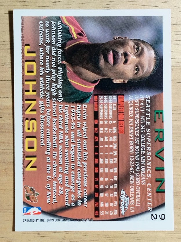 1996-97 Topps Chrome #92 Ervin Johnson
