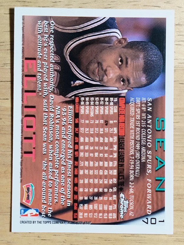 1996-97 Topps Chrome #107 Sean Elliott