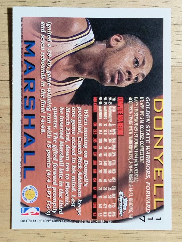 1996-97 Topps Chrome #117 Donyell Marshall