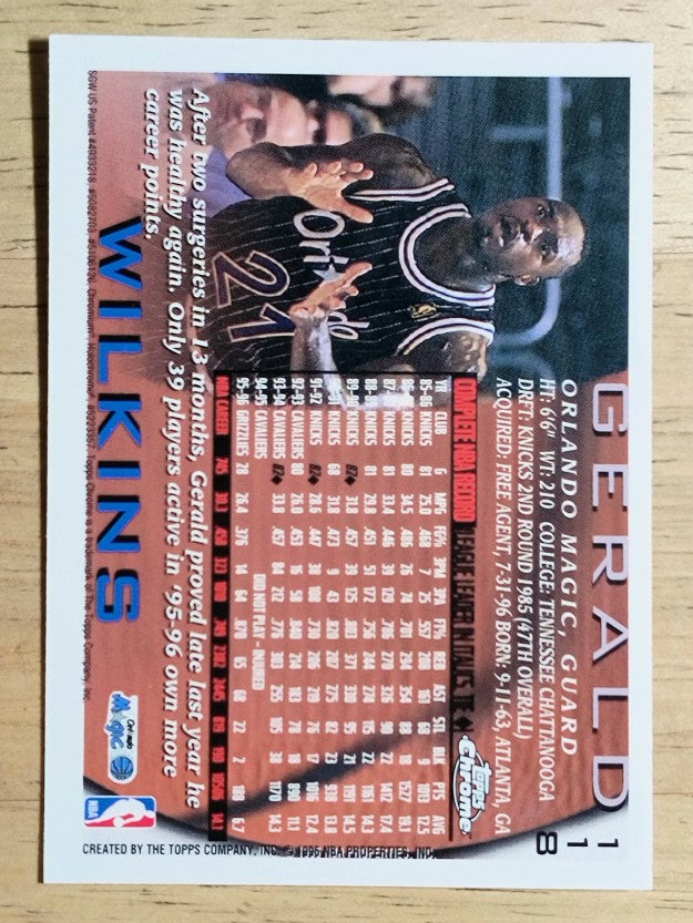 1996-97 Topps Chrome #118 Gerald Wilkins