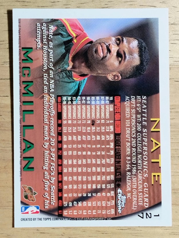 1996-97 Topps Chrome #127 Nate McMillan