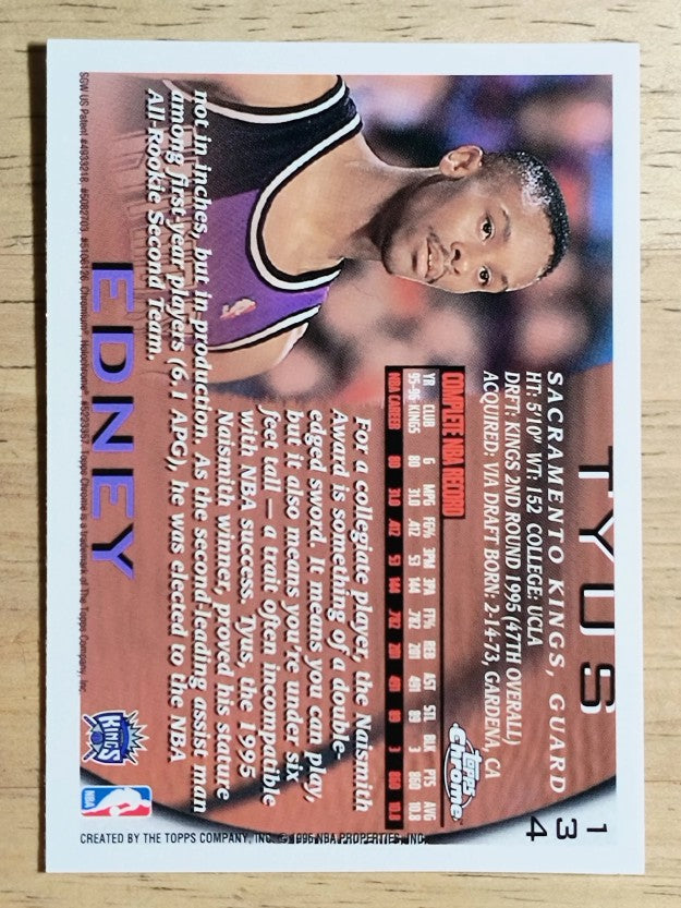 1996-97 Topps Chrome #134 Tyus Edney