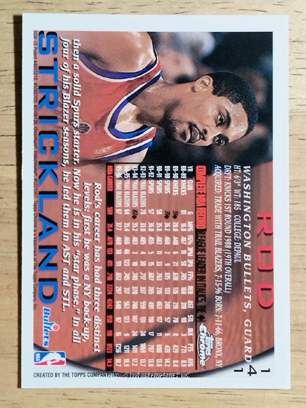 1996-97 Topps Chrome #141 Rod Strickland