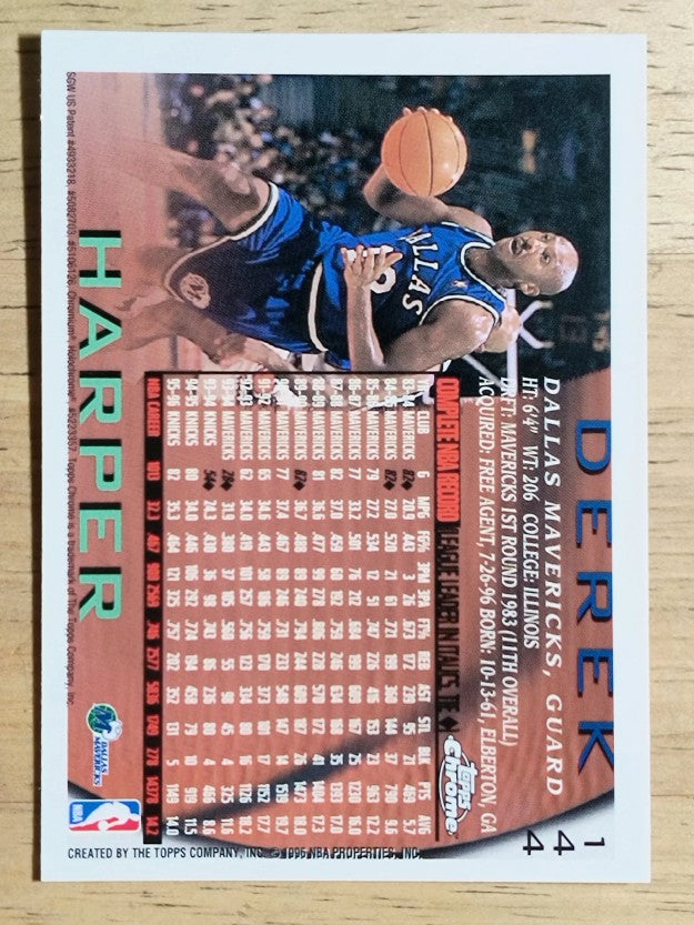 1996-97 Topps Chrome #144 Derek Harper
