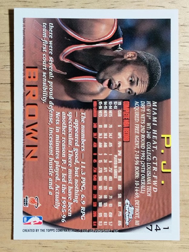 1996-97 Topps Chrome #147 P.J. Brown