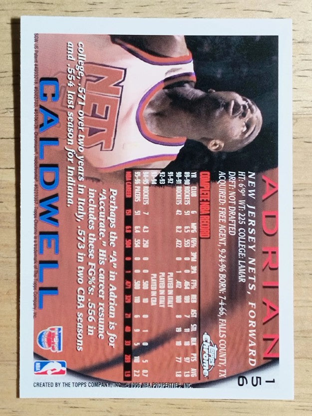 1996-97 Topps Chrome #156 Adrian Caldwell