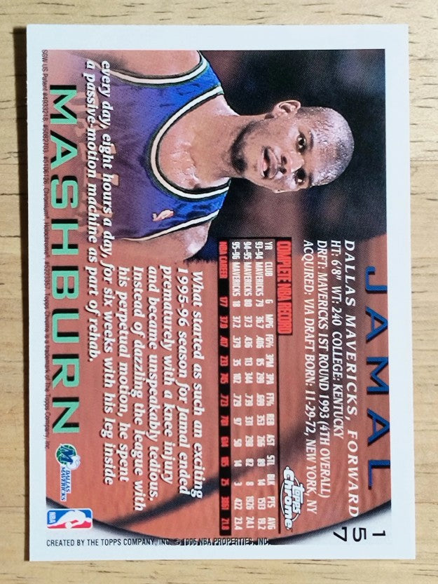 1996-97 Topps Chrome #157 Jamal Mashburn