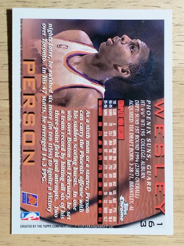 1996-97 Topps Chrome #163 Wesley Person
