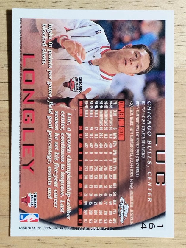 1996-97 Topps Chrome #164 Luc Longley