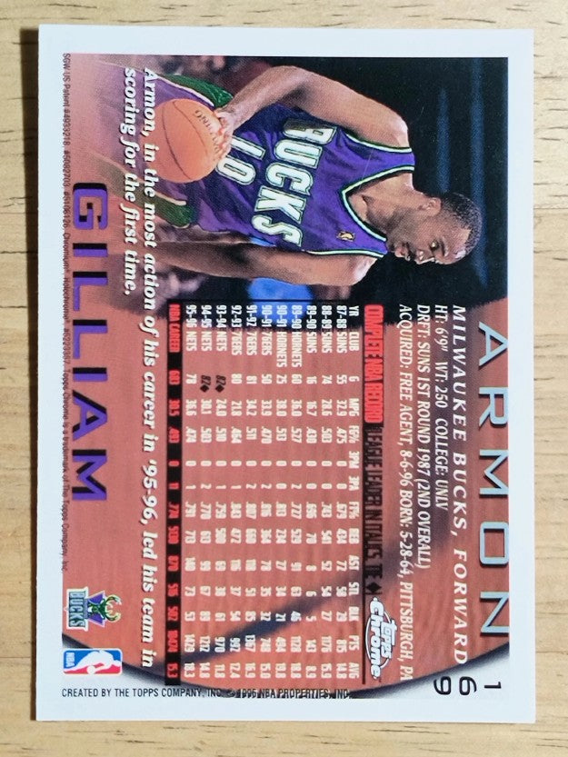 1996-97 Topps Chrome #169 Armon Gilliam