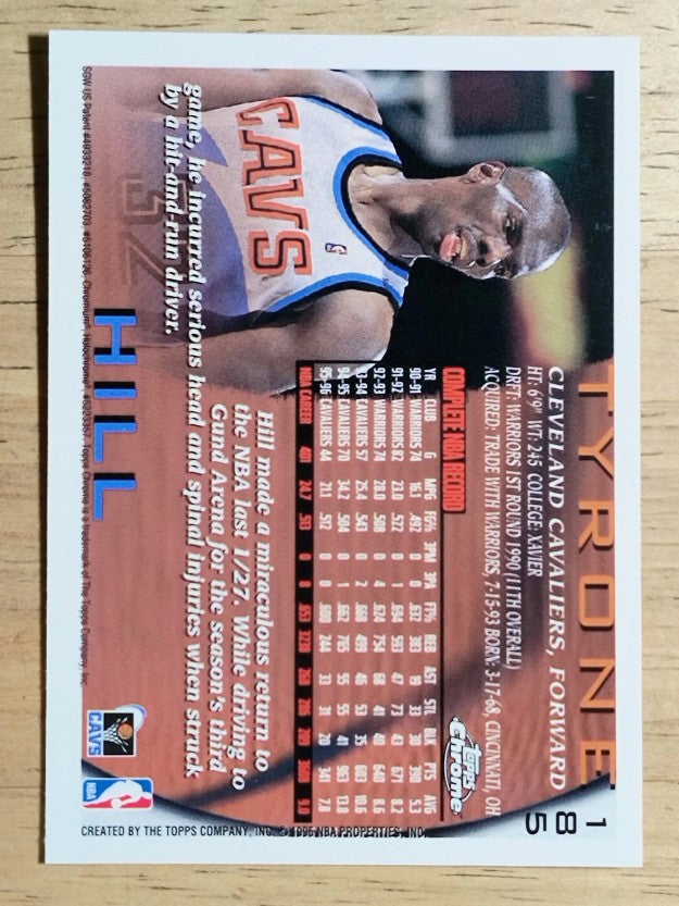 1996-97 Topps Chrome #185 Tyrone Hill