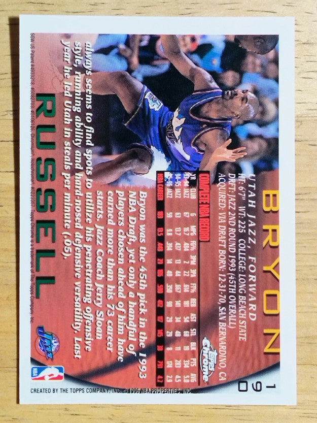 1996-97 Topps Chrome #190 Bryon Russell