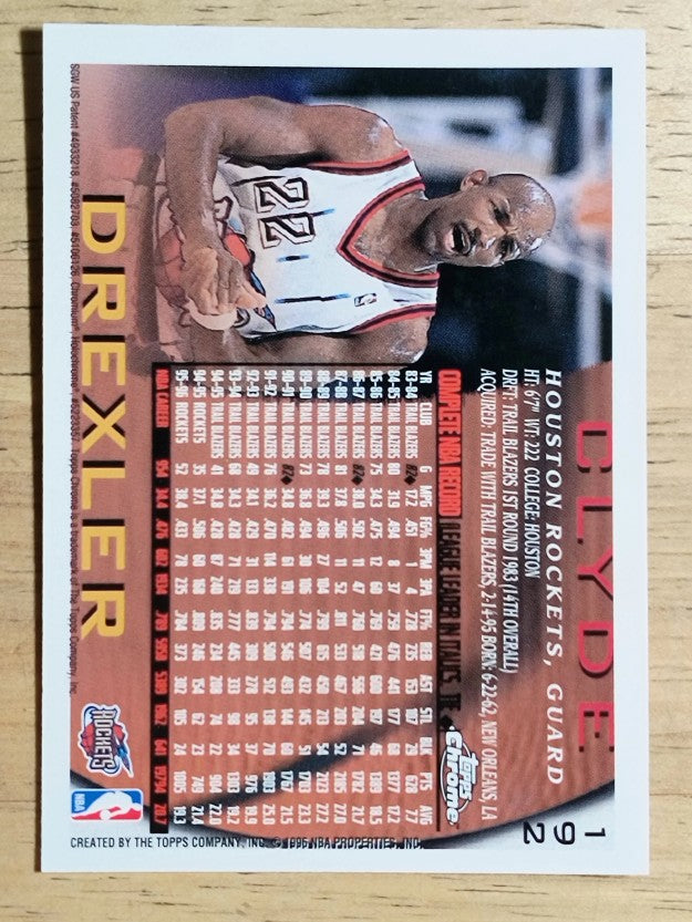 1996-97 Topps Chrome #192 Clyde Drexler