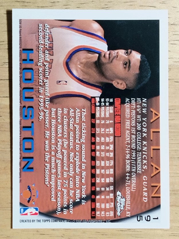 1996-97 Topps Chrome #195 Allan Houston