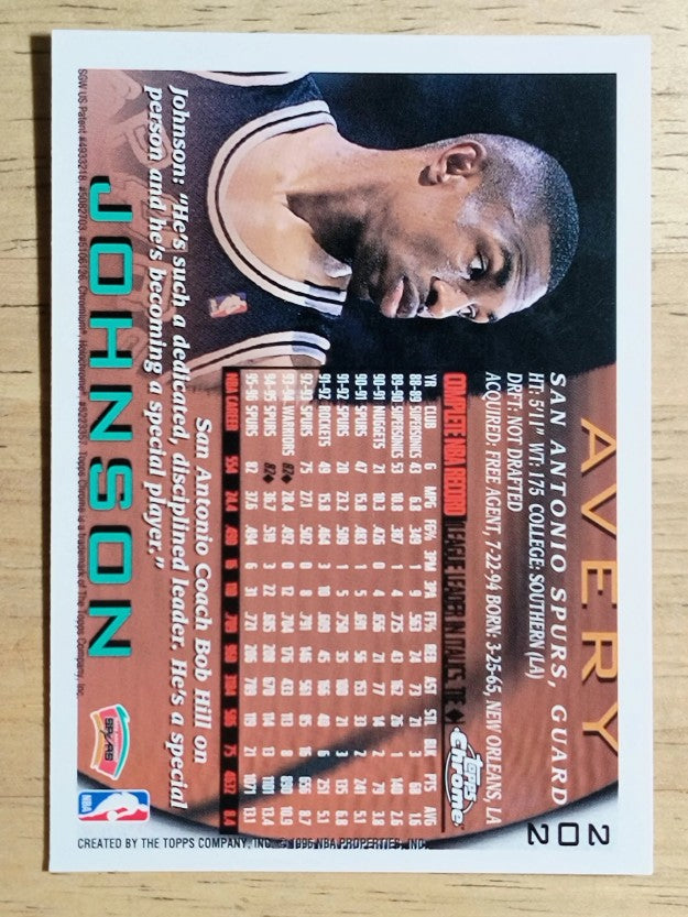 1996-97 Topps Chrome #202 Avery Johnson