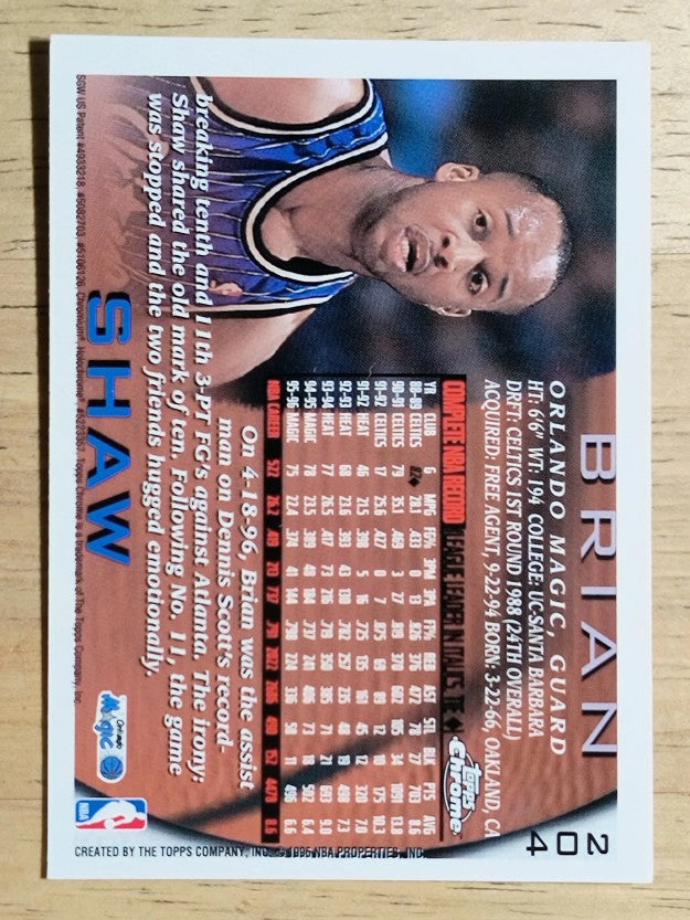1996-97 Topps Chrome #204 Brian Shaw