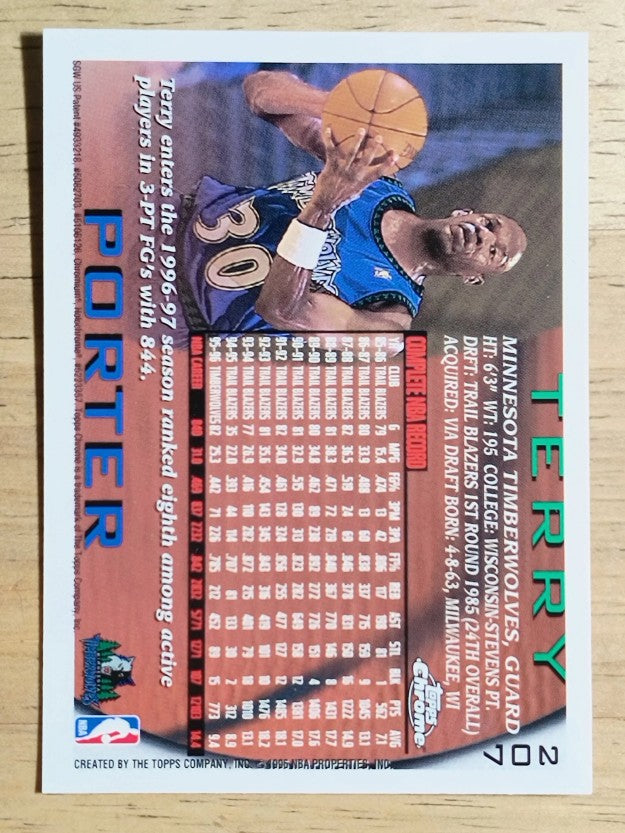 1996-97 Topps Chrome #207 Terry Porter