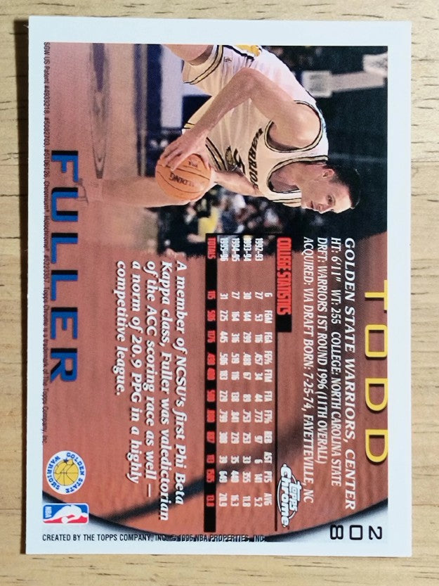 1996-97 Topps Chrome #208 Todd Fuller RC