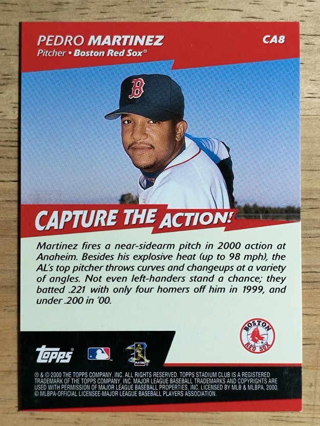 2001 Stadium Club Capture the Action #CA8 Pedro Martinez